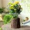 custom made decorative vintage style rustic wooden flower pot