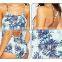 Summer spaghetti strap floral print quick dry women one piece bathing suit