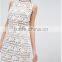 China fashion clothing/Embroidered Lace Hanky Hem Dress