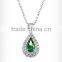 COOL! Fine Cut Emerald/peridot Drop Crystal Jewelry for Women/bridal