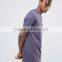 Custom Short Sleeve Crew Neck Grey Men's 100% Cotton Camo Print Hem Casual Blank Design T-Shirt