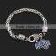 Hollow Philadelphia Eagles logo charm bracelet sports fans custom charm bracelet big chain clasp bracelet for souvenir gifts