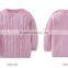 2017 latest design crew neck long sleeve kids cable knitted sweater