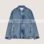 New design plain denim jacket zipper denim jacket fashion tops