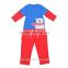 2017 Newborn Baby Boy Unique Applique Long Sleeve T-shirt With Red Pant