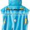 Reactive printing velour poncho hooded towel for kids