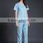 2016 Juqian custom high end V neck green usually Hospital Nursing Scrubs Nursing Uniforms