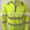 Reflective safety long sleeve t-shirt with segmented tape with half zipper closure for Europe
