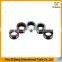 Stainless Steel Multi-Colored Single Row Gem Screwd Flesh Tunnel Ear Tunnels