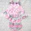 Wholesale pink chevron cotton ruffle adult baby kids indoor swing set M5040612