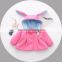 B40972A 2017 wholesale baby girls winter rabbit style coat