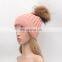 Sweet miscellaneous knitting woolen hat fashion raccoon hair ball warm hat