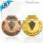 Factory Direct Sell 3D Grain Gold Medal with Sticker