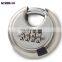 NEWMAN CP8091 Hardened Shackle Stainless Steel 70mm Resettable Round Disc Combination Padlock,Password Discus Padlock