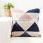 Geometric Patterns Printed Linen Cotton Sofa Throw Pillow