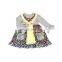 Girl Long Sleeves Ruffle Dress And Flare Pant Boutique Remake Outfits Wholesale Children Boutique Clothing