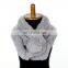 Universal Beige Young Girl Kids Rabbit Fur Winter Scarf