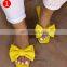 summer new European and American flat bottom bowknot women's casual slippers spot shoes