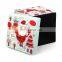 RTS Printing Polyester blue Christmas present packing foldable stool storage ottoman for kids