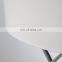 Modern living room decoration oval white lampshade silver plated metal table lamp for hotel