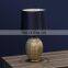 bucket shape unique silver embossed surface small dark blue nightstand lamps ceramic in bulk