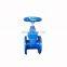 DIN3352 ductile cast iron di dn80 pn16  resilient seat hand wheel double flanged gate valve