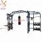 Large commercial fitness equipment smith machine cable crossover