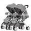 Strong Aluminum Stroller 3 In 1 Pram Foldable Twin Baby Pram