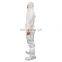 Anti static sterile waterproof consumable protective coverall hazmat suit ppe with non woven for lab use