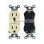 US Standard USB Wall Plug Adapter socket,115mm Dual USB Port Power Outlets Panel Universal Type B Plug Socket,AC 110-250V
