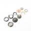 Garment accessories four part metal round spring prong snap button