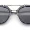 women ladies female fashionable custom black full metal frame oval sun glasses