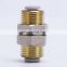 PM-4 New Design 4MM Brass Thread Pneumatic Tube Hose Isolation Plat Direct Connector White Pneumatic Fitting