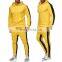 Wholesale custom large size men's splicing top men's sports fitness 2-piece jogging suit