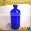 Blue Boston Glass Bottle With Trigger Sprayer 16oz