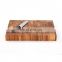 Hot sale acacia oak bamboo wooden cutting board with scale chopping board