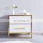 Nordic style bedroom nightstands with drawers slim bedside table with four metal legs