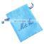 Wholesale drawstring gift silk satin pouch hair extension packaging black satin bag with customized logo