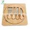 Eco-friendly Bamboo Square Cheese Serving Board With 4 Knives