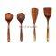 Wooden cutlery sets Kitchen Utensil Set 4 Cooking Utensils Spatula Spoons for Cooking Nonstick Cookware,Handmade by Natural Teak