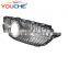Silver front bumper mesh grille hood diamond grill for Mercedes Benz C class W205 2015-2018