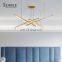 Factory direct Indoor Decoration Home Cafe Shop Aluminum PC Iron Modern LED Chandelier Lamp