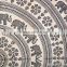 Indian Tapestry Cotton Elephants Print Black Vintage Wall Hanging Tapestries Throw Mandala Print Bedsheet