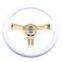 350mm Neo Chrome Spoke Pink Racing Sport Car Steering Wheel, Wood Steering Wheel, Plastic Model Car Steering Wheel