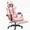 Cheap Price New Home Office Computer Gamer RGB Pink Chair Cushion Swivel Ergonomic PU Leather Racing Gaming Chair for Sale