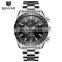 BENYAR BY-5140M Men Luxury Stainless Steel Quartz Watches Business Auto Date Popular Second Disk Wristwatch