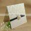 Custom Chic Cream Color Flocking Square Wedding Invitation Models                        
                                                Quality Choice