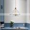 Nordic minimalist bedside glass lamp bedroom creative restaurant bar single-head small chandelier staircase chandelier