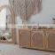 Unique Arch Stand Mirror Rattan Floor Mirror Decor Handmade Decorative Wicker Vietnam Manufacturer