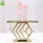 Modern style new design stainless steel frame console table indoor use furniture